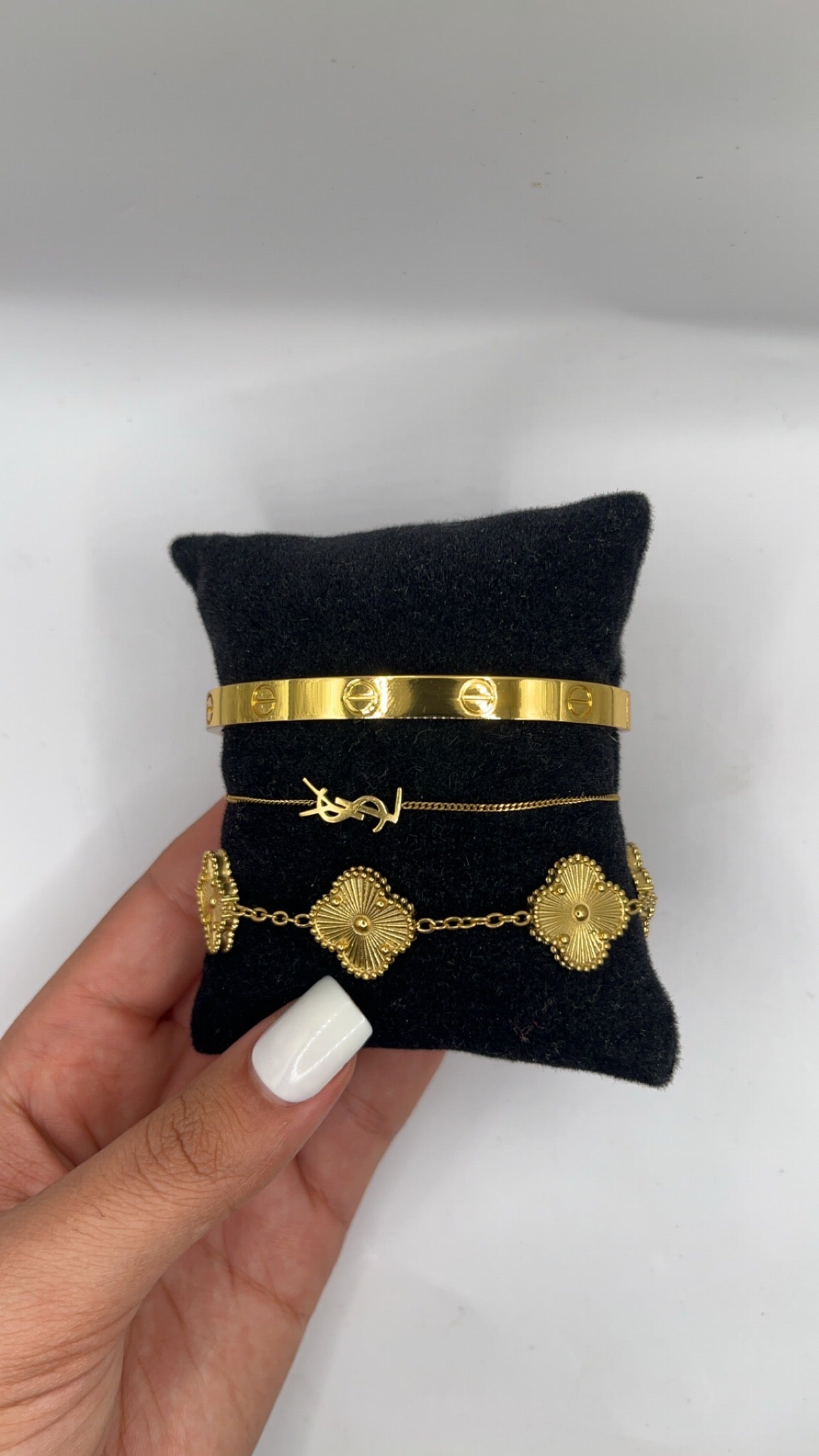 YSL BRACELET SET | GOLD