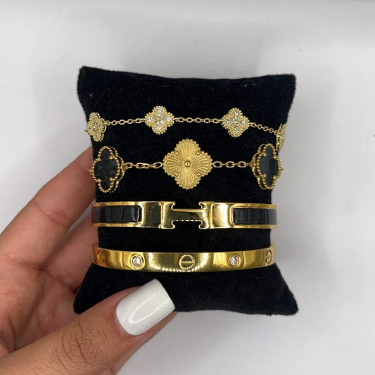YSL BRACELET SET DELUXE | GOLD